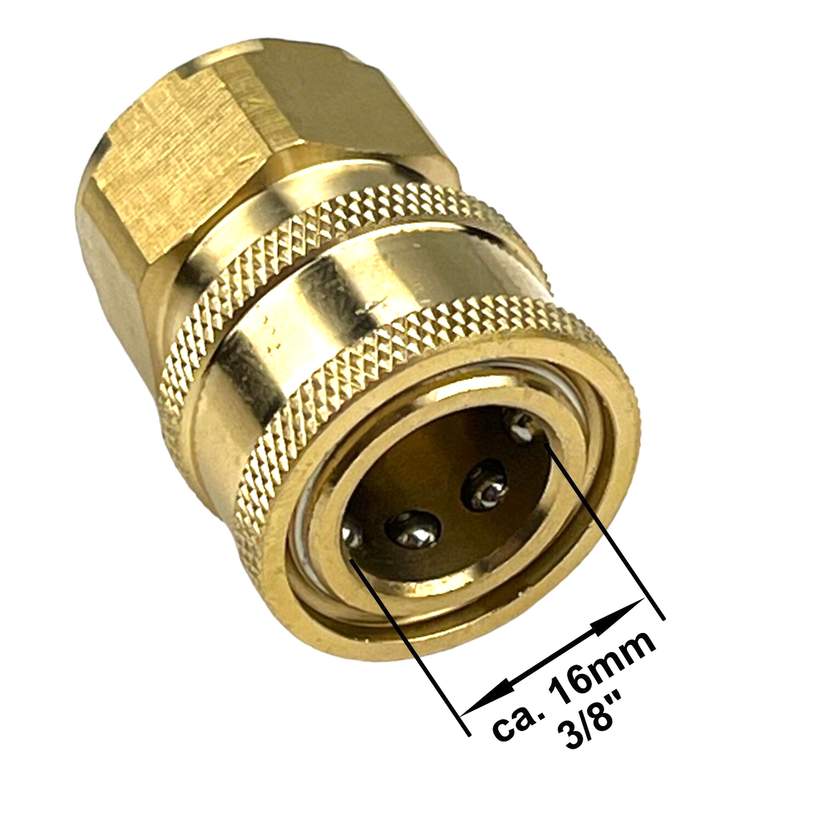 Hochdruckreiniger Schnellkupplung 3/8" mit M22x1,5 IG Verbinder Adapter Kupplung1