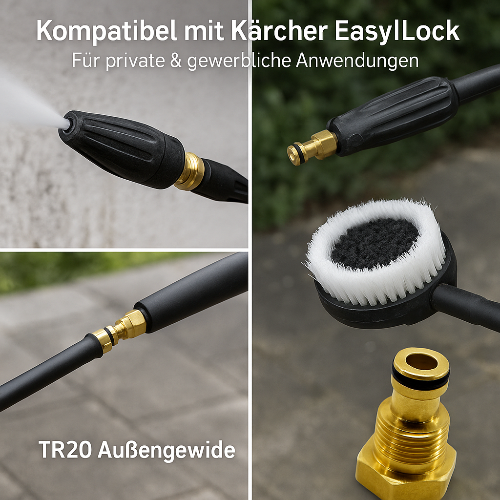 Adapter für Kärcher wie K Lock TR20 AG auf 1/4" IG zu Easy!Lock System13