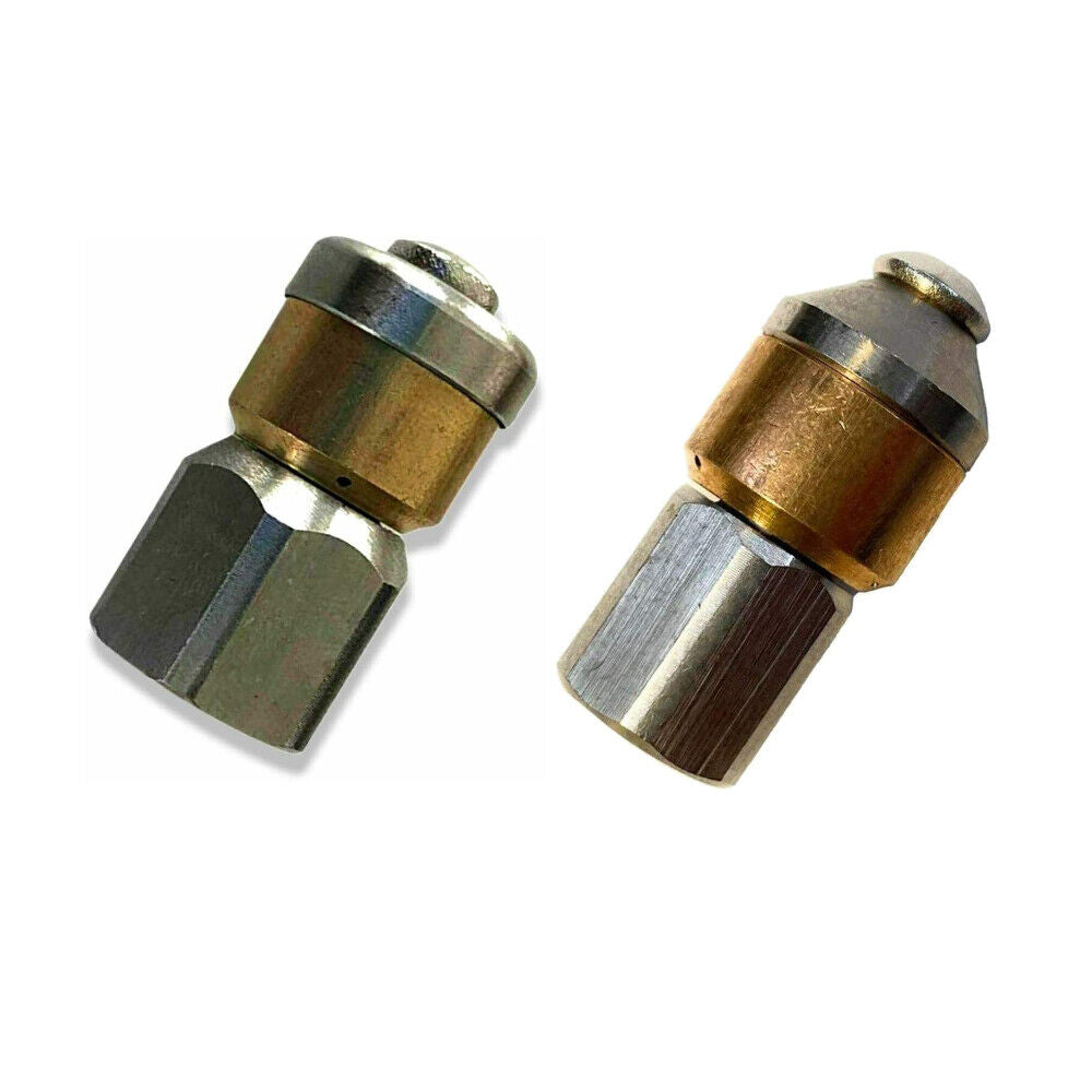 SET Rohrreinigungsdüsen 2 Stück rotierend 1/4" für Rohrreinigungsschlauch