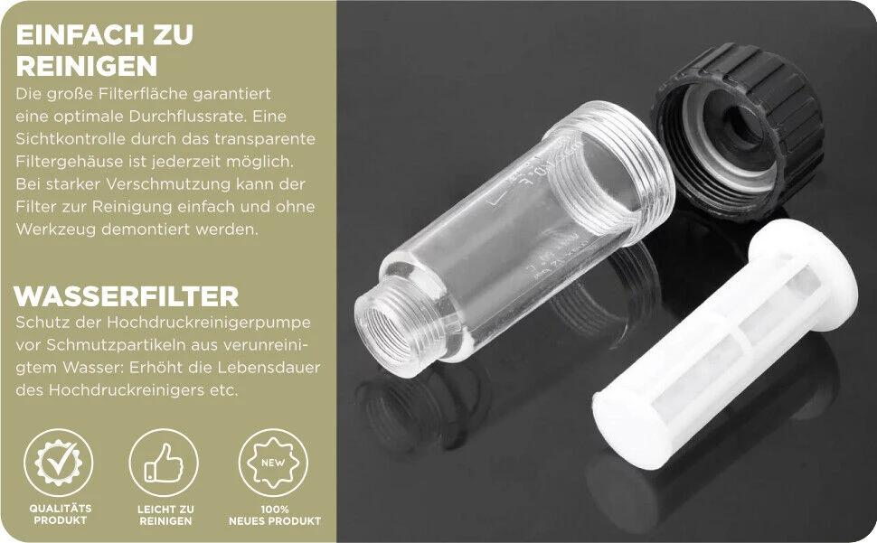 Wasserfilter für Hochdruckreiniger Gartenpumpe Wohnmobil ¾ inkl Schnelladapter - wasserfilter-fur-hochdruckreiniger-gartenpumpe-wohnmobil-inkl-schnelladapter von M&M Smartek®