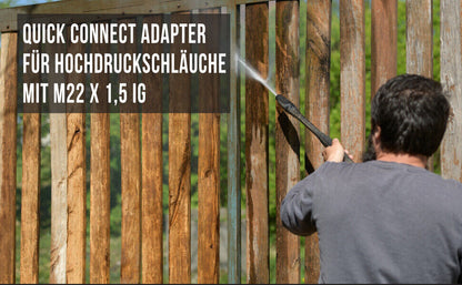 Adapter für Kärcher Kränzle Workzone mit M22 x 1,5 Quick Connect ver. Längen
