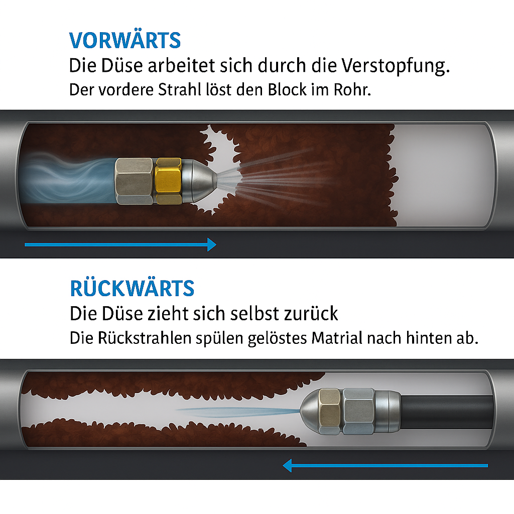 10m 7 teilig Rohrreinigungsschlauch PROFESSIONAL Set für Kärcher Kränzle HD HDS1