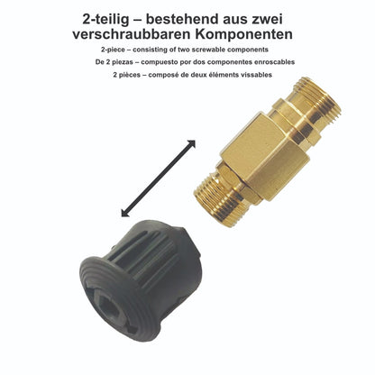 Schlauchadapter Schnellkupplung Kärcher Quick Click Connect auf TR22 AG Adapter1