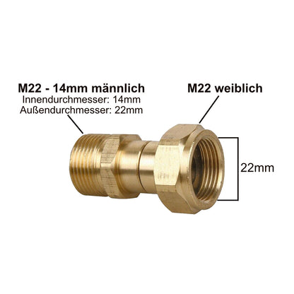 Adapter für Hochdruckreiniger M22 x1,5 AG auf M22 x1,5 IG Drehgelenk drehbar2