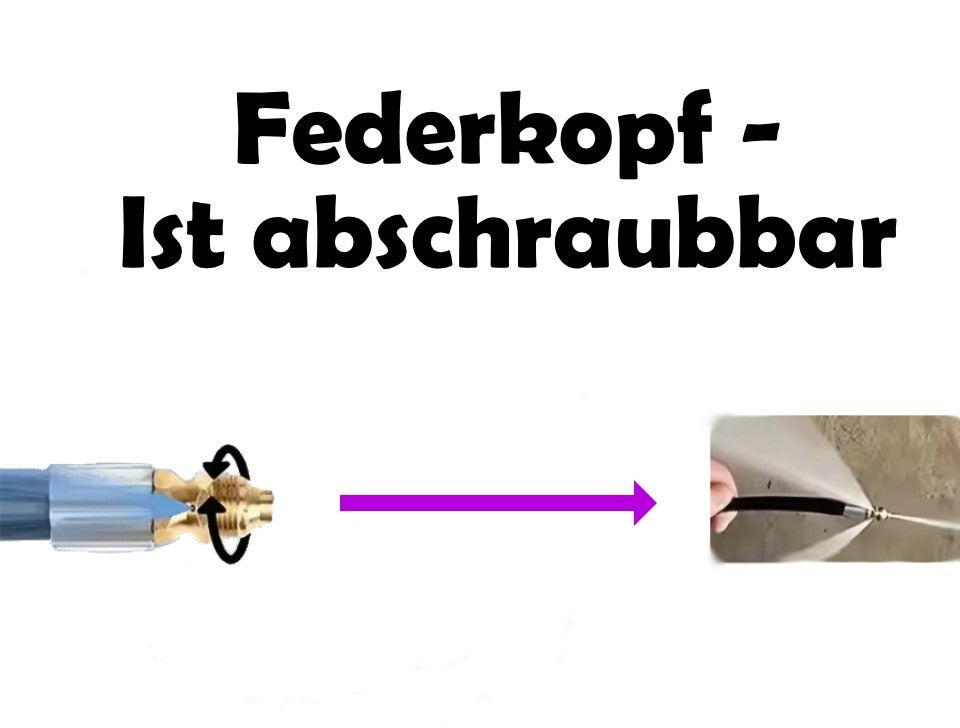 5x Kanalspüldüse 1/8" Hochdruckreiniger 4000 PSI – rotierend, starr, Edelstahl9