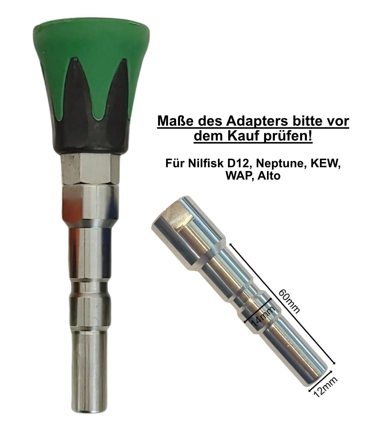 Hochdruck Düse + Schutz für Nilfisk Neptune D12 Schnellkupplung WAP Alto KEW