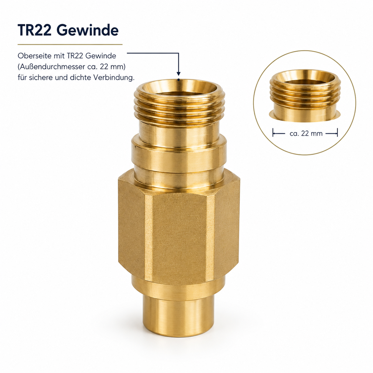 Hochdruck Adapter für Kärcher TR22 AG auf 1/4" IG Schlauch Verbinder Zubehör1