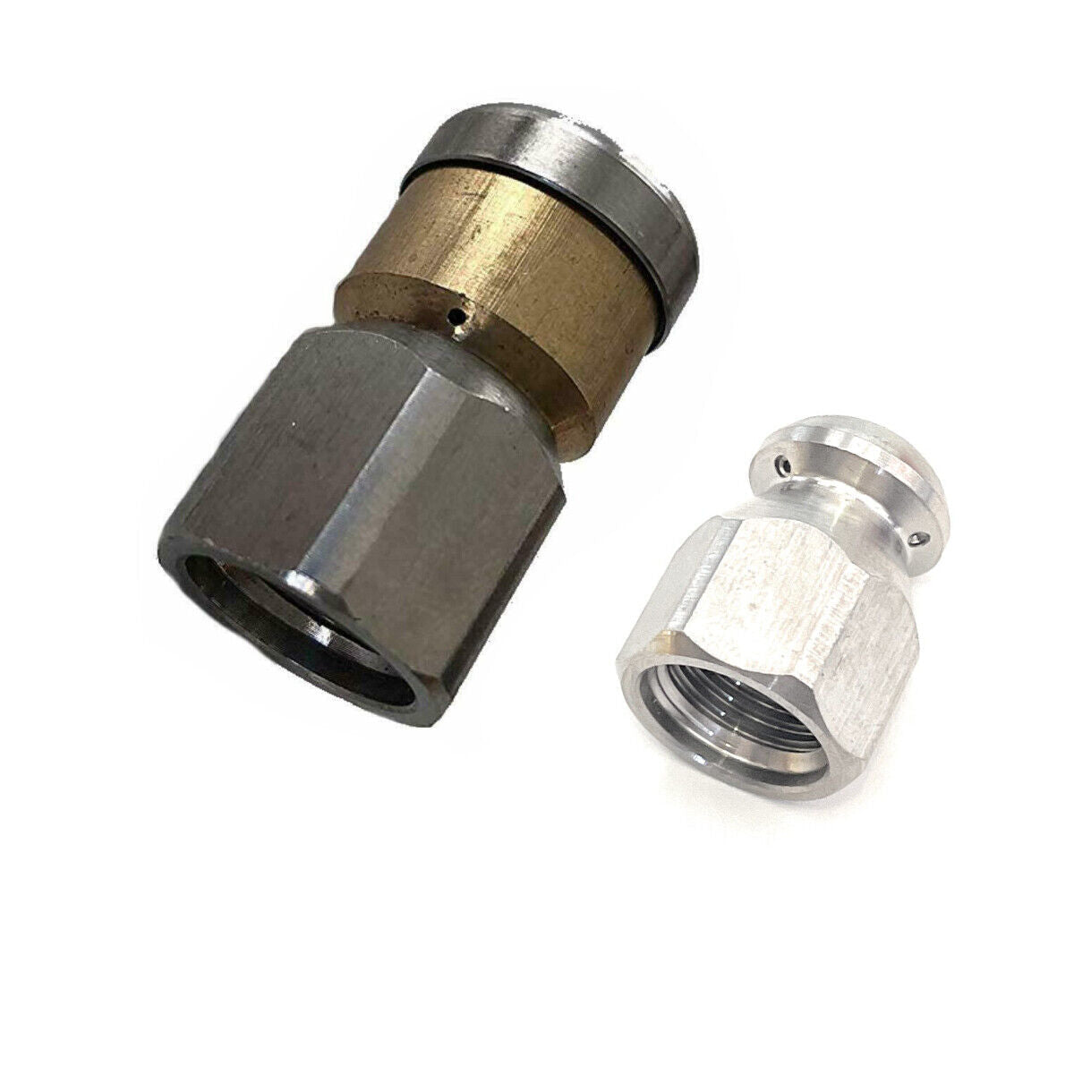 SET Rohrreinigungsdüse 2 Stück 1/4" starr & rotierend für Rohrreinigungsschlauch