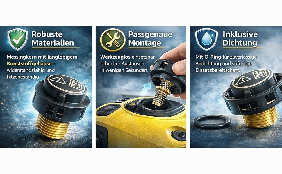 Sicherheits‑Druckverschluss kompatibel zu Kärcher SC 1402 Dampfreiniger KA 4.58014