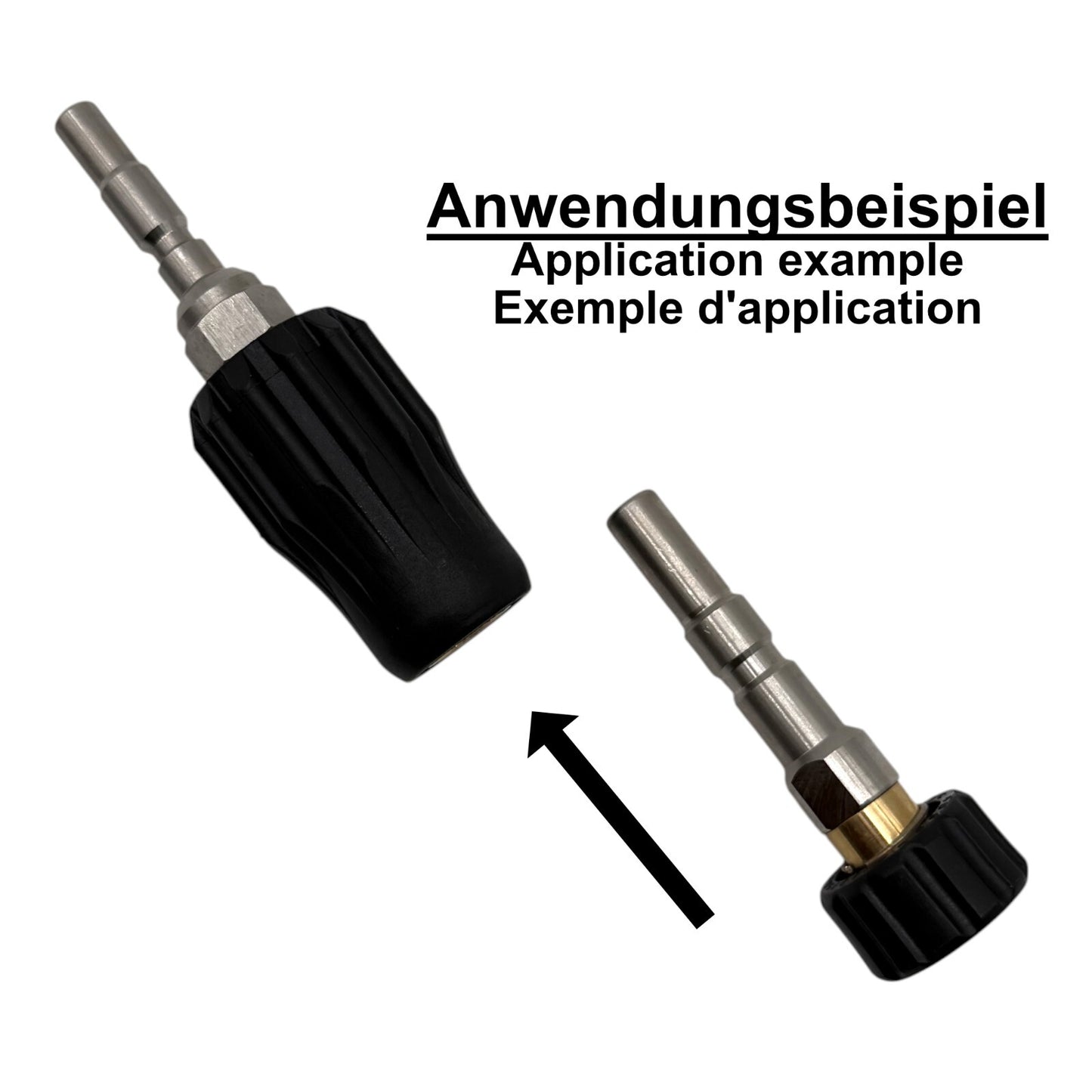 Adapter für Kränzle K 1050 D10 Stecknippel auf D12 Steckkupplung Adapter3