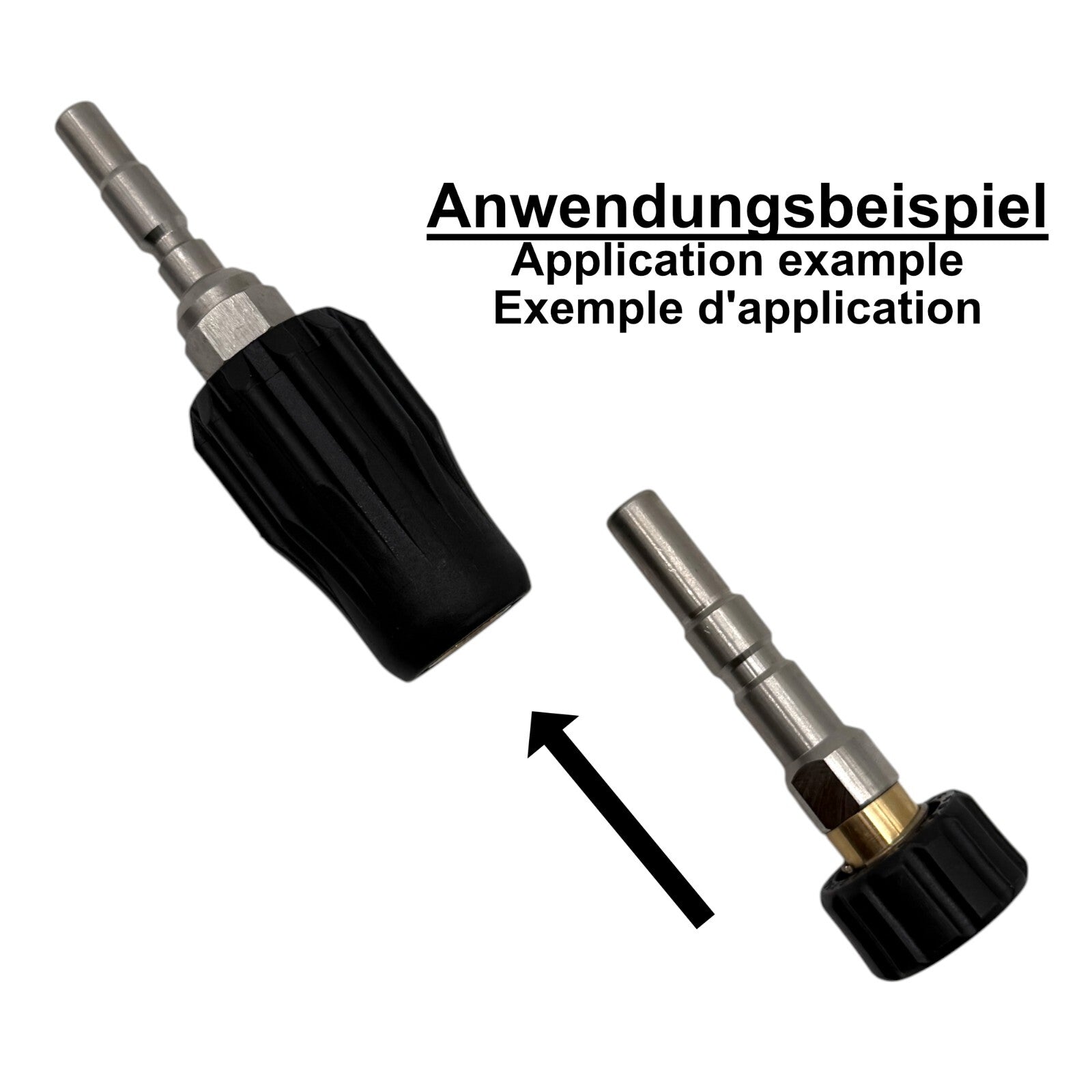 Adapter für Kränzle K 1050 D10 Stecknippel auf D12 Steckkupplung Adapter3
