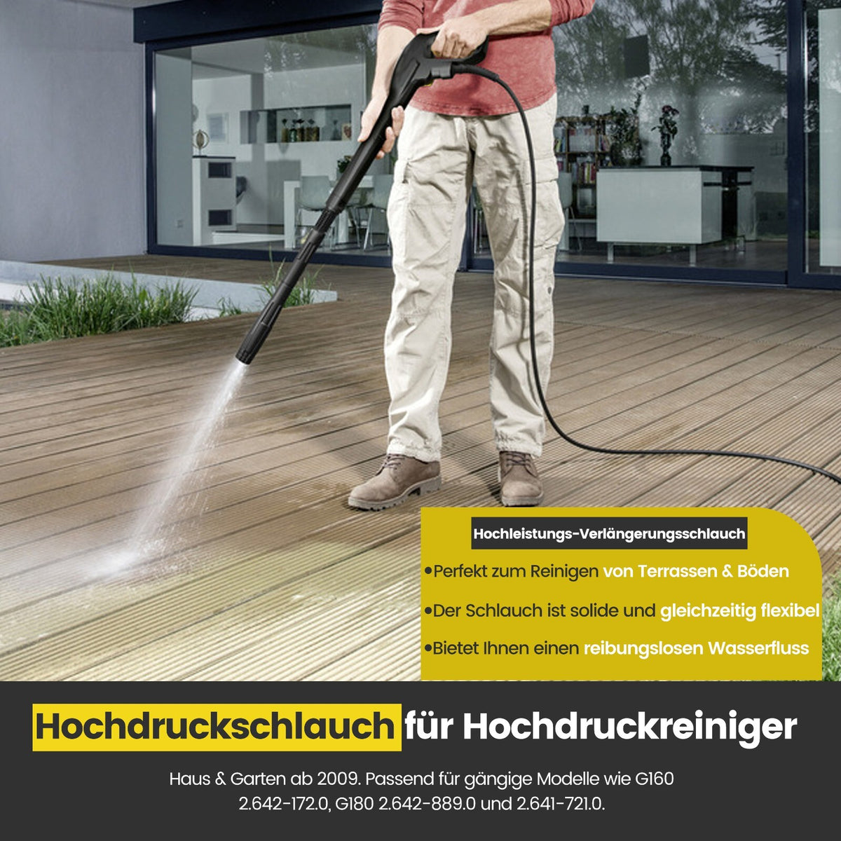 8m Hochdruckschlauch Quick Connect für Kärcher K2   K7 2.641 721.0 200 bar 60°C1