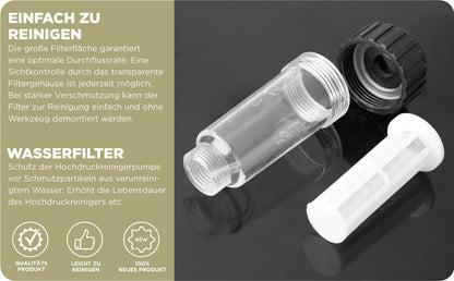 Wasserfilter Wasserhahnanschluss Hochdruckreiniger 3/4 inkl Reduzierung 1/2 Zoll4