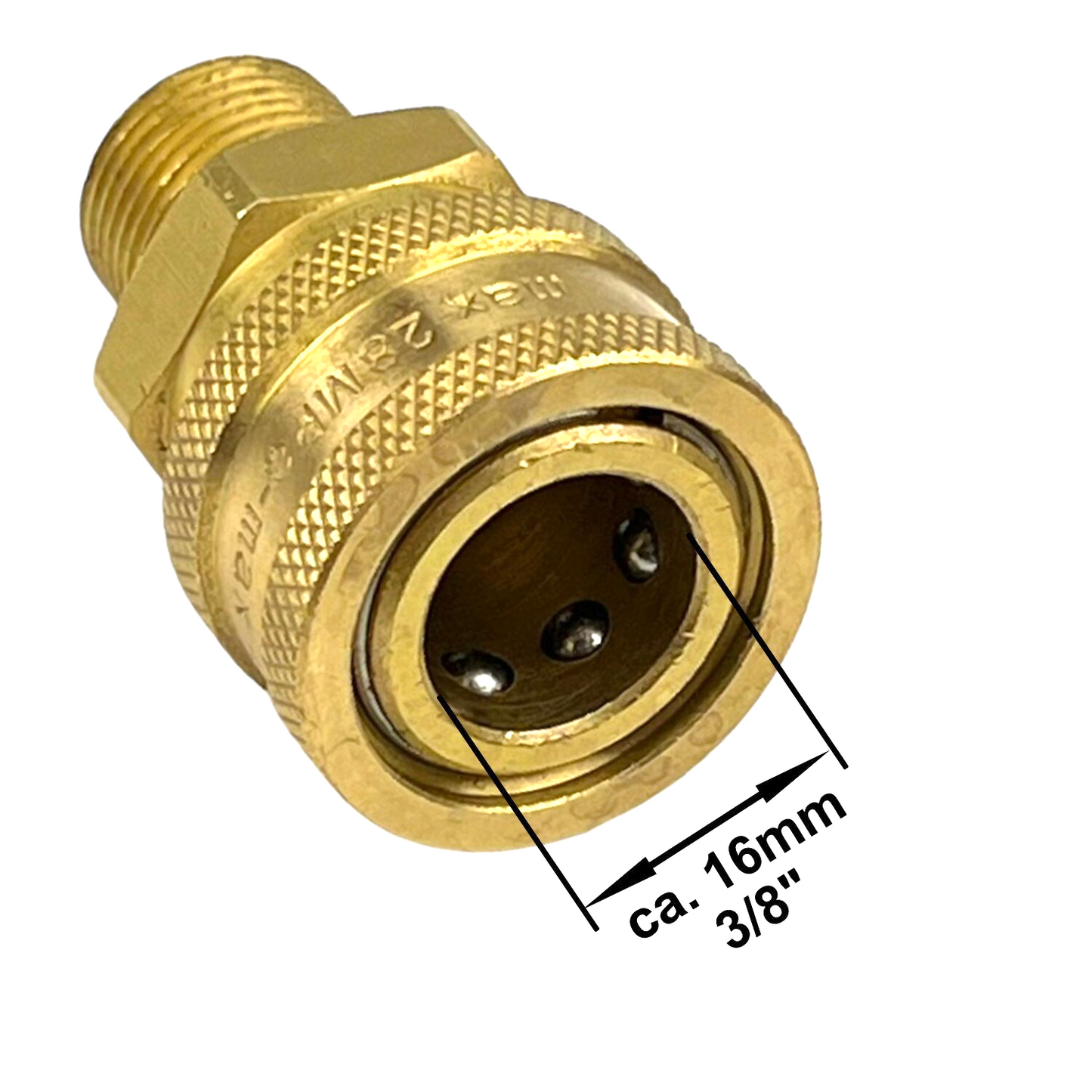 Hochdruckreiniger Schnellkupplung 3/8" mit 3/8" AG Verbinder Adapter Kupplung1