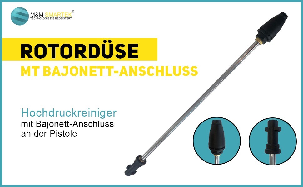 Rotordüse Dreckfräse für Kärcher K2 K7 Hochdruckreiniger Bajonett Anschluss Düse3
