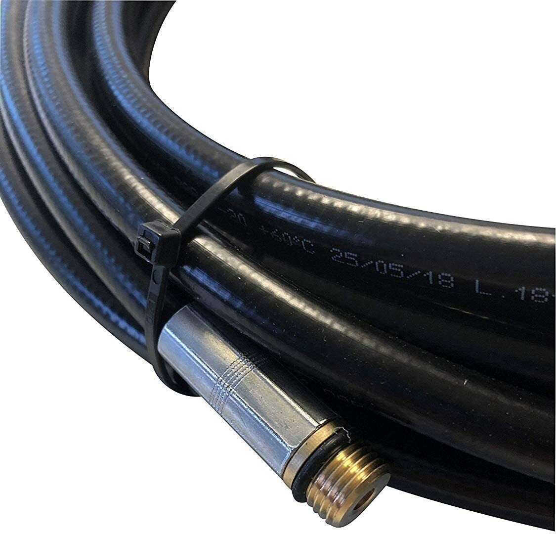 8m Rohrreinigungsschlauch für Kärcher Kränzle + Bajonett Adapter Kupplung Düsen
