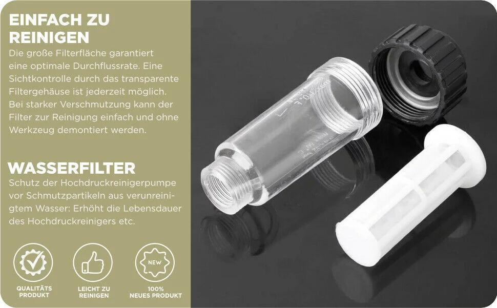 Wasserfilter für Hochdruckreiniger Gartenpumpe Wohnmobil ¾ inkl Schnelladapter - wasserfilter-fur-hochdruckreiniger-gartenpumpe-wohnmobil-inkl-schnelladapter-1 von M&M Smartek®