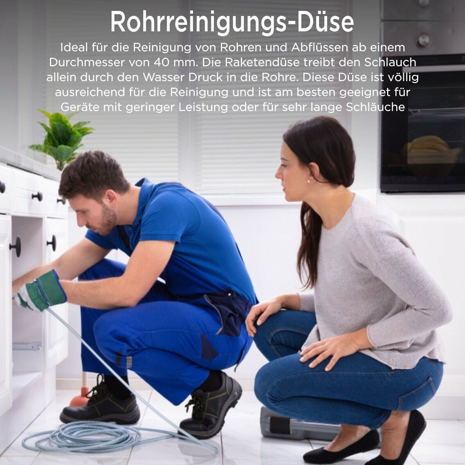 Rohrreinigungsdüse rotierend M22 x1,5 AG für Kärcher & Kränzle Hochdruckreiniger11