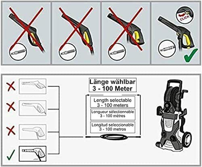 Hochdruckschlauch für Kärcher K2 K3 K4 K5 K6 K7 2.641-721.0 26417210 Quick