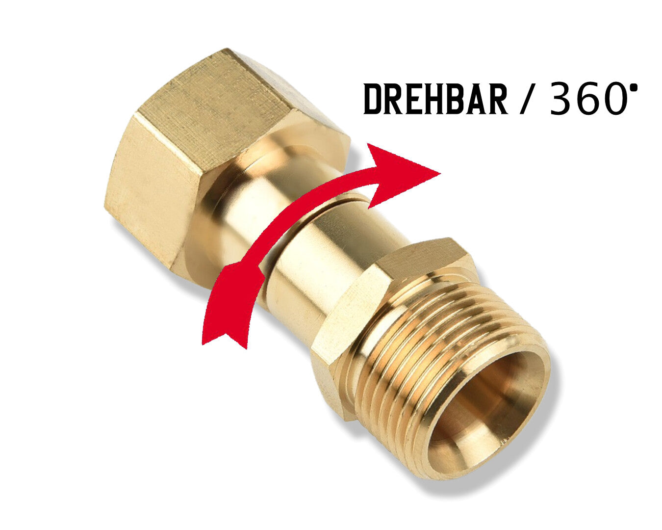 Adapter für Hochdruckreiniger M22 x1,5 AG auf M22 x1,5 IG Drehgelenk drehbar4