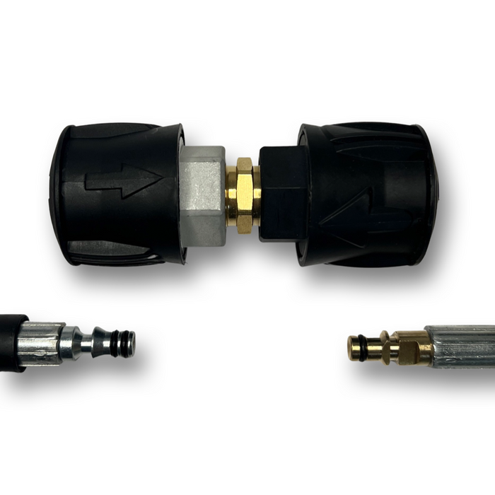 Adapter SET Schlauchverlängerung für Parkside zu Kärcher Click Connect System