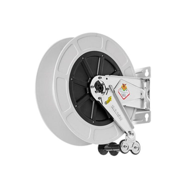 Feststehender Schlauchaufroller Edelstahl 3/8" G für 19m Schlauch DN8 200 bar