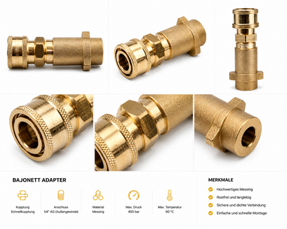 Hochdruckreiniger 1/4'' Schnellkupplung für Kärcher K2   K7 mit 5 Düsenspitzen5