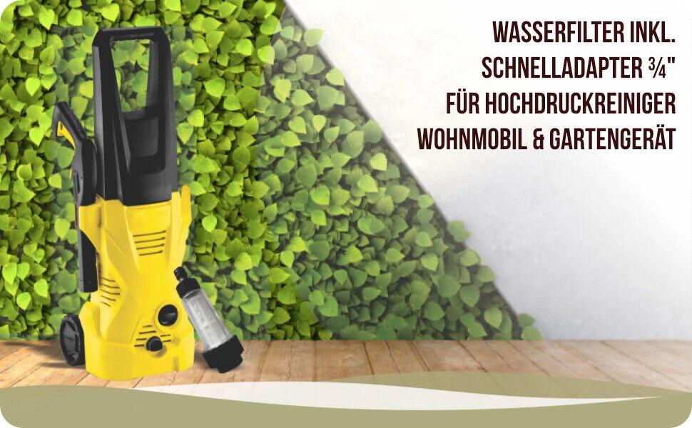 Wasserfilter für Hochdruckreiniger Gartenpumpe Wohnmobil ¾ inkl Schnelladapter - wasserfilter-fur-hochdruckreiniger-gartenpumpe-wohnmobil-inkl-schnelladapter von M&M Smartek®
