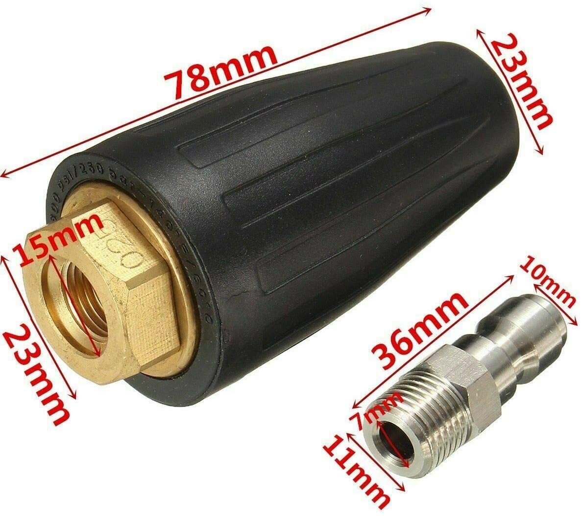 Rotordüse für Kränzle HD HDS Dreckfräser Hochdruckreiniger bis 276bar 100° 0506