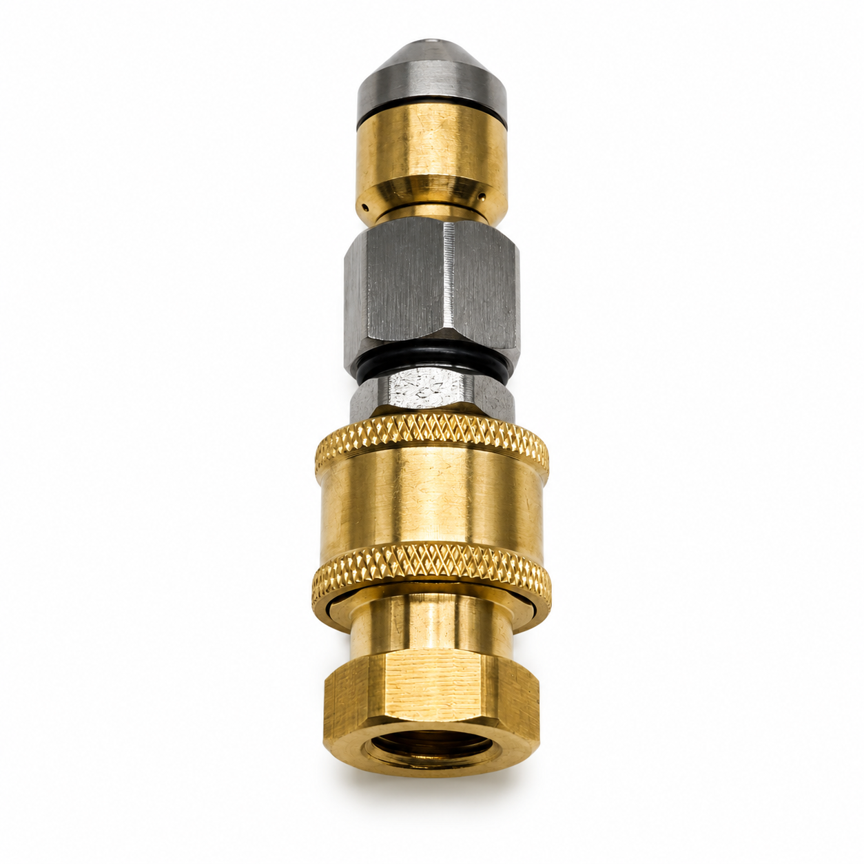 Edelstahl Kanalrohr Reinigungsdüse 2 teilig mit 1/4" Schnellkupplung rotierend4