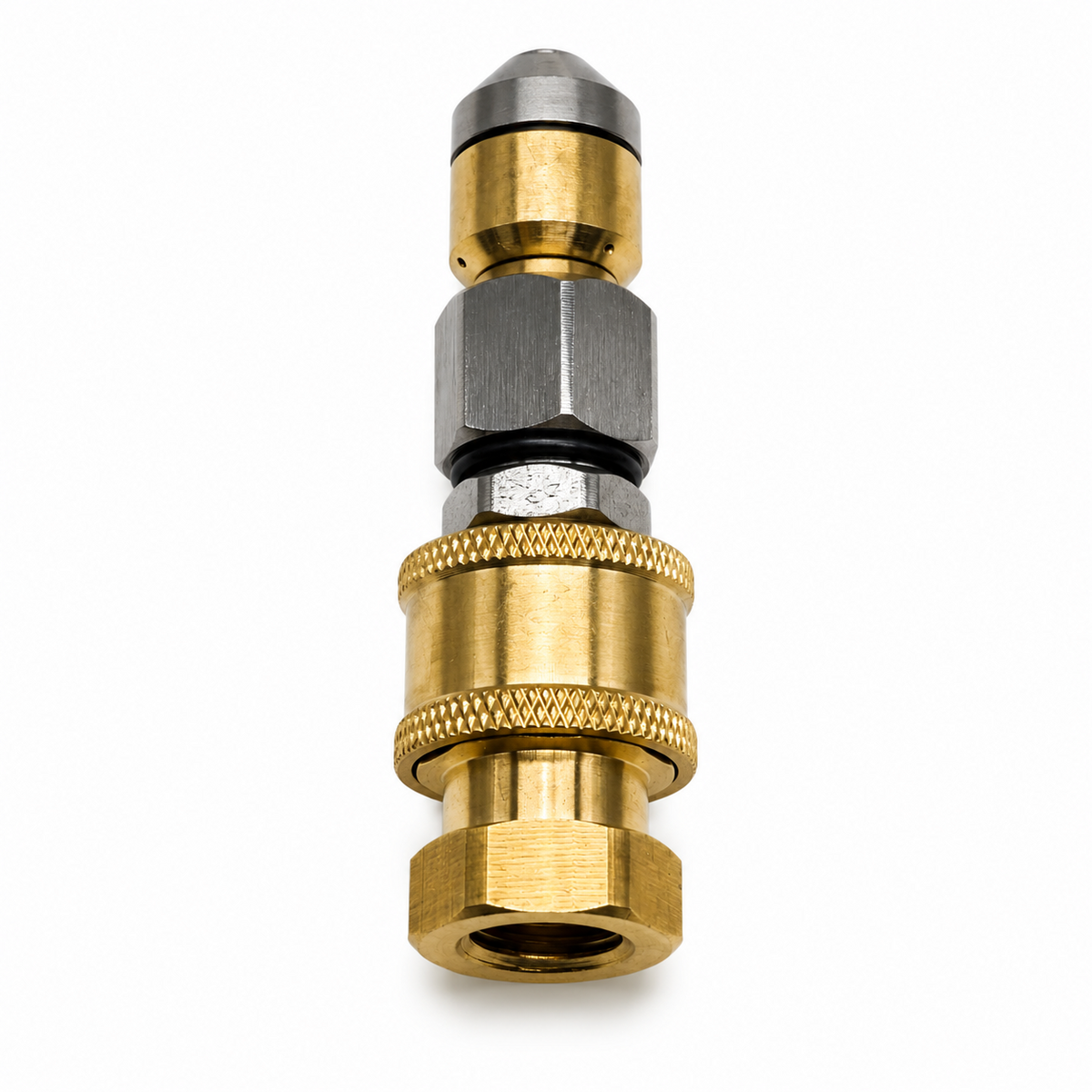 Edelstahl Kanalrohr Reinigungsdüse 2 teilig mit 1/4" Schnellkupplung rotierend4