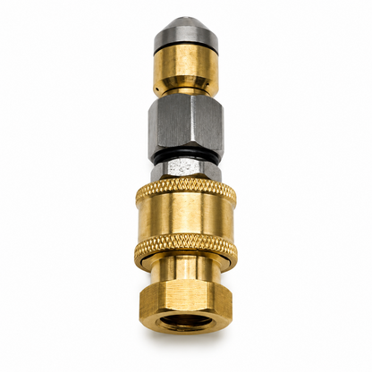 Edelstahl Kanalrohr Reinigungsdüse 2 teilig mit 1/4" Schnellkupplung rotierend4