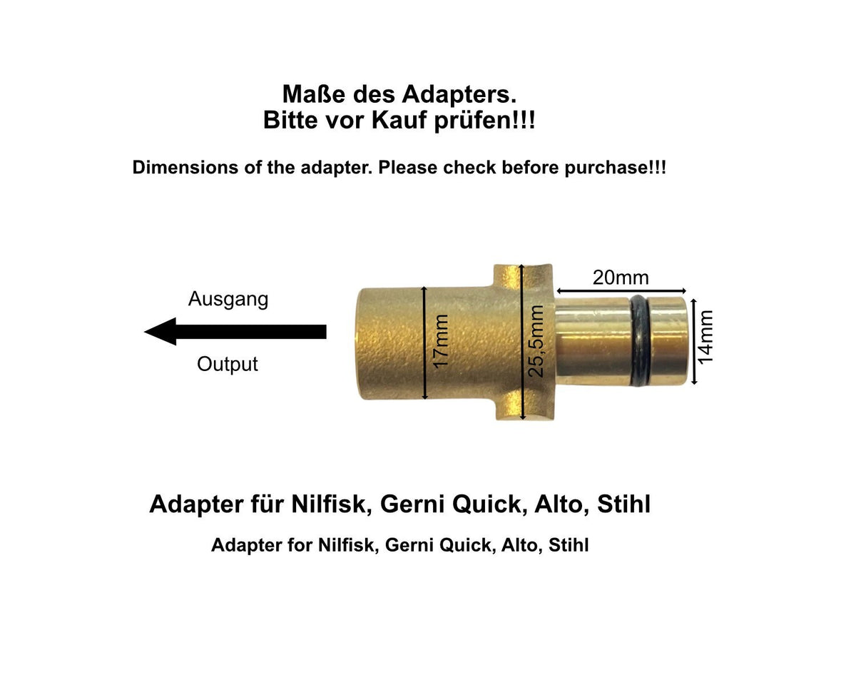 Adapter für Nilfisk Gerni Female auf Lavor Ferrex Parkside Bajonett Male3