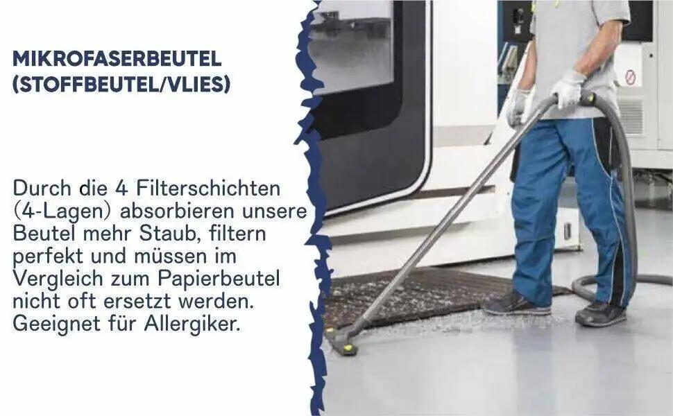 1 Filter & 5 Staubsaugerbeutel geeignet für Kärcher wie 2.889-154.0 NT 30/1 30L - 1-filter-5-staubsaugerbeutel-geeignet-fur-karcher-wie-2-889-154-0-nt-30-1-30l von M&M Smartek®