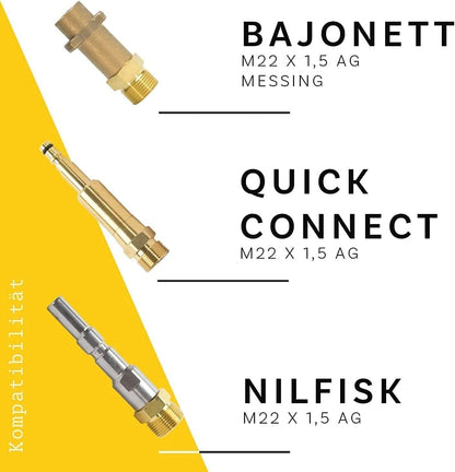 Rohrreinigungsschlauch SET 8-teilig für Kärcher Kränzle NILFISK ALTO EASY!Lock
