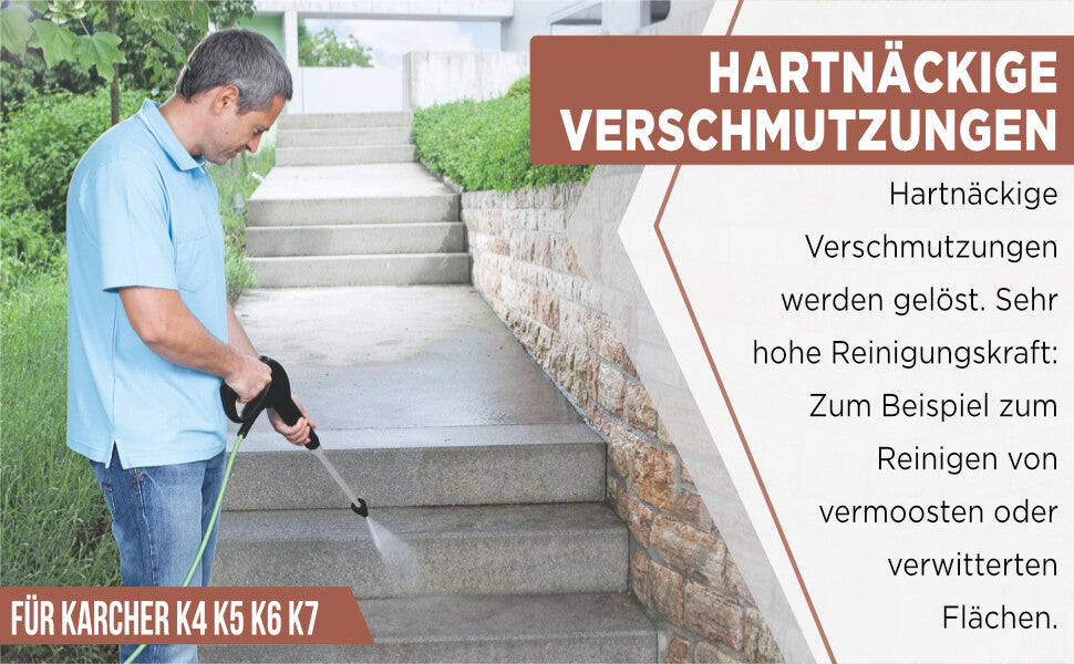 Rotordüse Dreckfräse für Kärcher K2 K7 Hochdruckreiniger Bajonett Anschluss Düse8