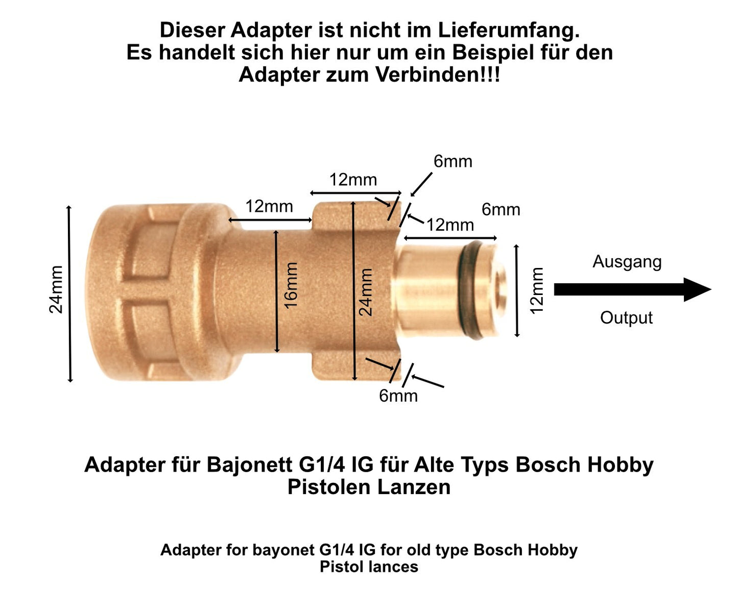 Adapter für Bajonettanschluss: Kompatibel mit Bosch und Kärcher K Hobby Pistolen4