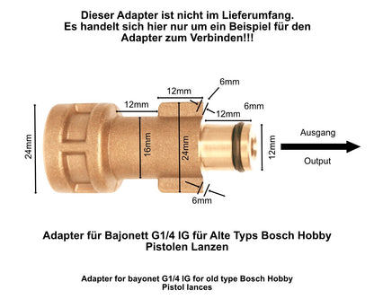 Adapter für Bajonettanschluss: Kompatibel mit Bosch und Kärcher K Hobby Pistolen4