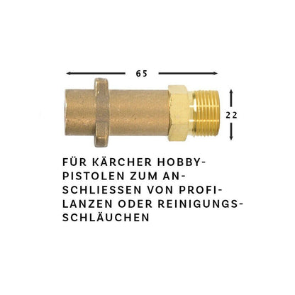 Rohrreinigungsschlauch für Kärcher mit Düse, Bajonett Adapter Hochdruckschlauch