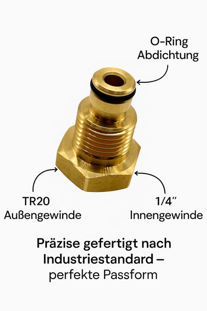 Adapter für Kärcher wie K Lock TR20 AG auf 1/4" IG zu Easy!Lock System5