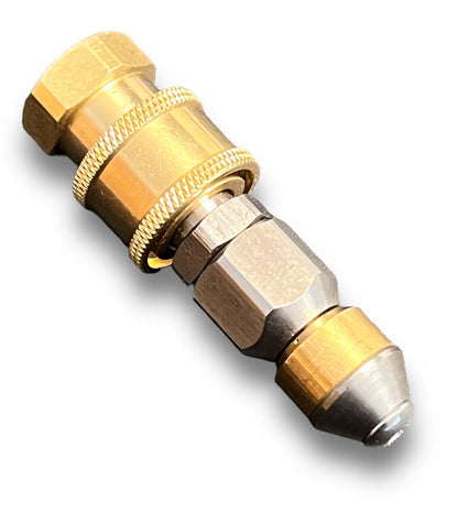 Rohrreinigungsdüse rotierend / starr 1/4" IG für Kärcher Nilfisk Schnellkupplung