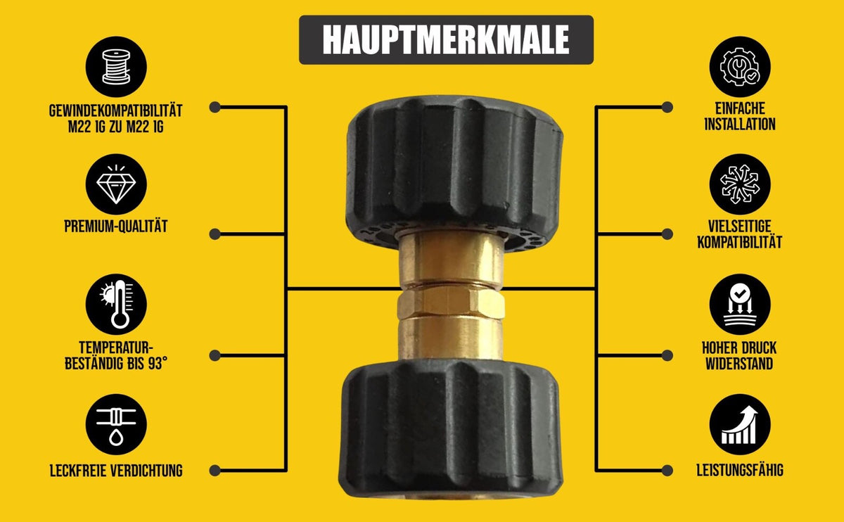 Schlauchverbinder M22   M22 IG für Kärcher K HDS HD & Kränzle Hochdruckreiniger1