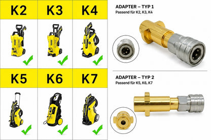 Hochdruckreiniger 1/4'' Schnellkupplung für Kärcher K2   K7 mit 5 Düsenspitzen3