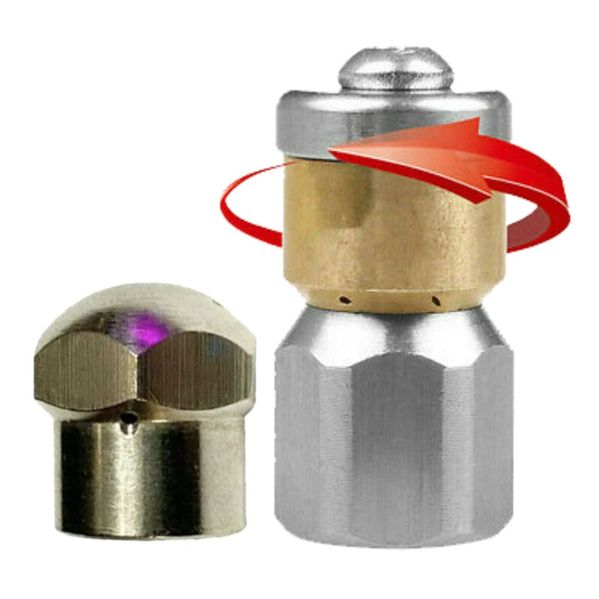Rohrreinigungsdüse für Kärcher etc. SET  1/8" starr & rotierend Rohrrreinigung