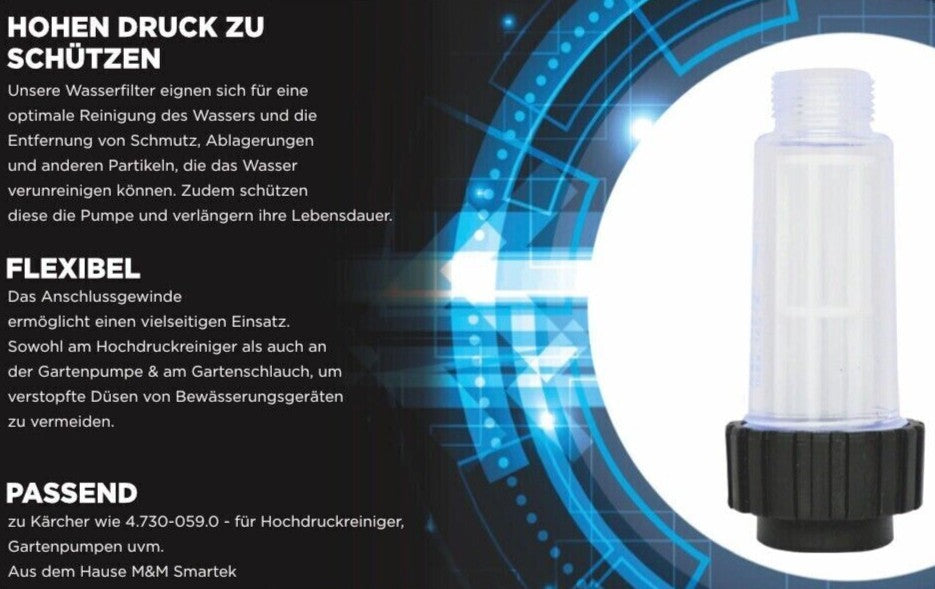 10 Stück Wasserfilter für Kärcher Feinfilter Vorfilter Schmutzfilter HD Reiniger3