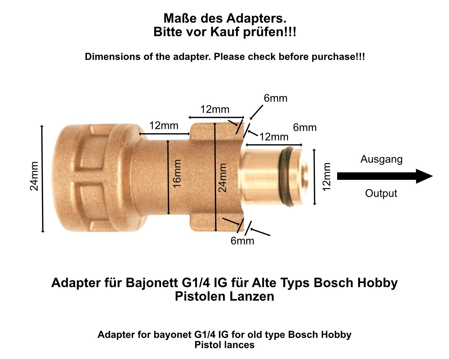 Bajonett Adapter für Kärcher K IG auf Alte Typs Bosch Hobby AG Pistolen1