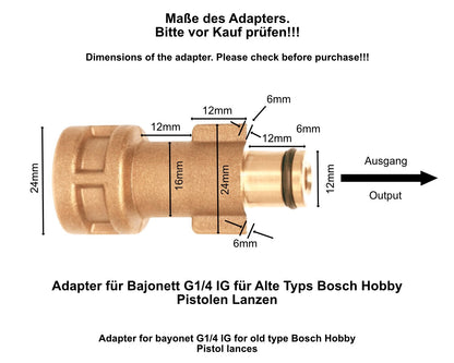 Bajonett Adapter für Kärcher K IG auf Alte Typs Bosch Hobby AG Pistolen1