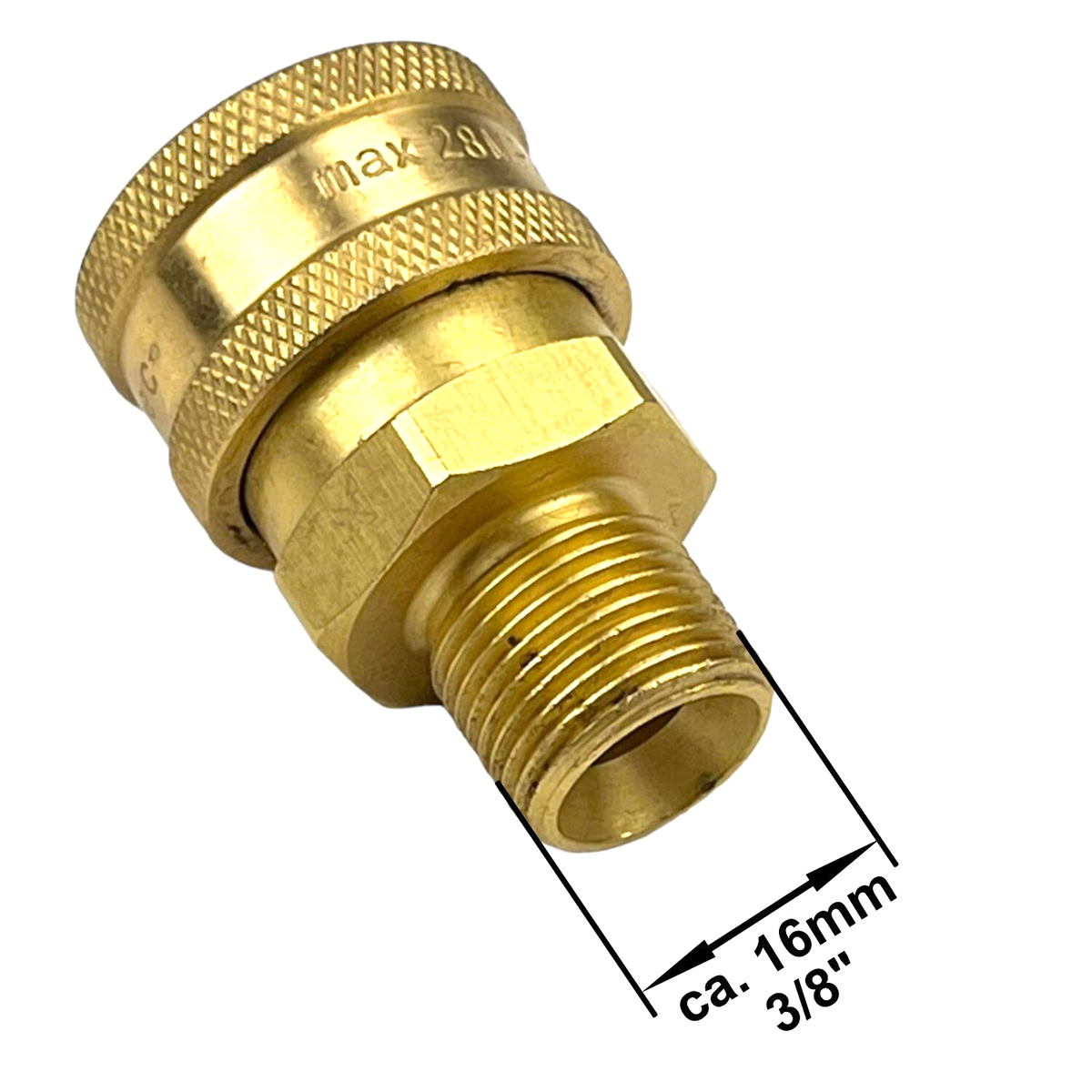 Hochdruckreiniger Schnellkupplung 3/8" mit 3/8" AG Verbinder Adapter Kupplung2