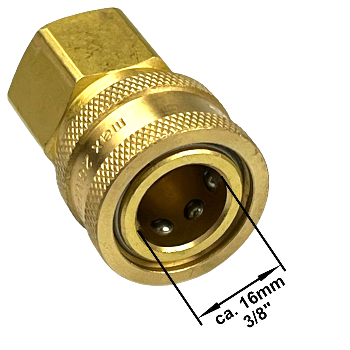 Hochdruckadapter Schnellkupplung Female 1/4" auf 3/8" Verbinder ca. 20cm lang5