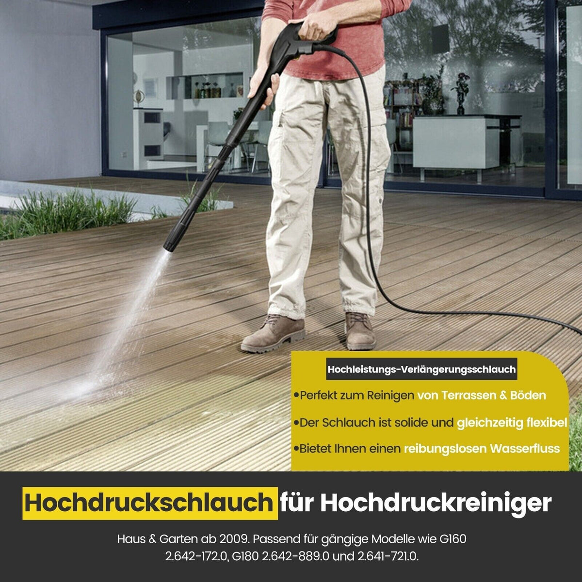 Hochdruckschlauch 8m für Kärcher K2   K7 Quick Connect + Schnellverschluss2